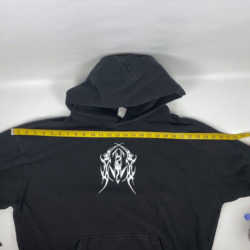 Dragonborn Hoodie Gothic Dragon Graphic Black Heavyweight Lane Seven Men's 2XL - Picture 6 of 11
